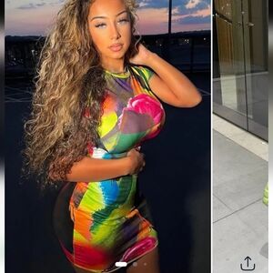 Colorful Experience Mini Dress, Size S